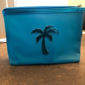 ⭐️ULTA Beauty Silicone Blue Palm Tree Cosmetic Bag